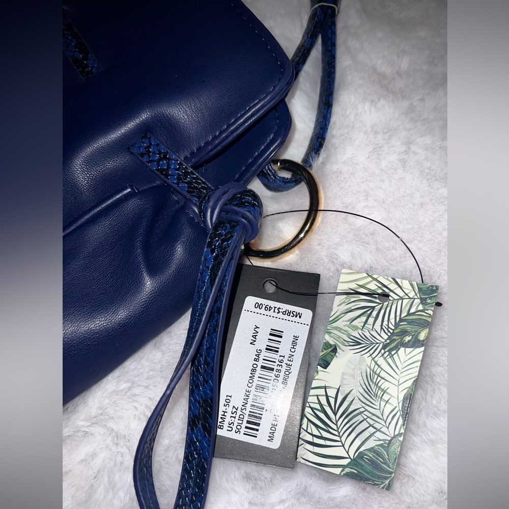 Badgley Mischka solid/snake combo bag